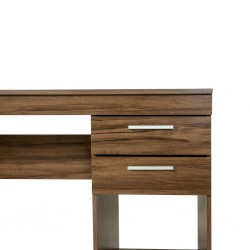 Fraser Office Table Walnut With 2 Drawers