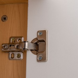 Capella Wardrobe 3 Drs With Shoe Rack & Side Door White & Light Oak