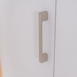 Capella Wardrobe 3 Drs With Shoe Rack & Side Door White & Light Oak