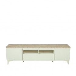 Betrix Low TV Cabinet Sandstone & White