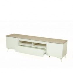 Betrix Low TV Cabinet Sandstone & White