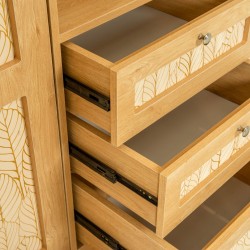 Luma Wardrobe 4 Doors & 3 Drawers in Melamine MDF