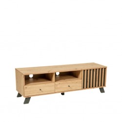 Medan Low TV Cabinet Artisan Oak & Anthracite