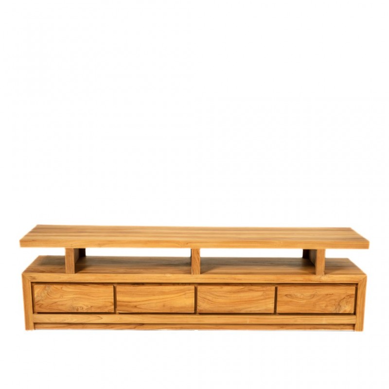 Dauphin Low TV Stand Natural Teak