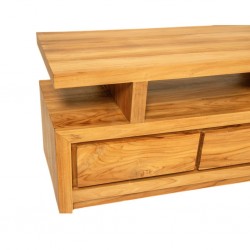 Dauphin Low TV Stand Natural Teak