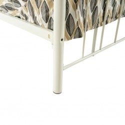 Britney Bed 180x200 cm White Metal