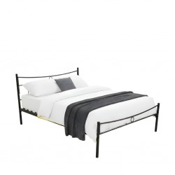 Imelda Bed 150x190 cm Black Metal