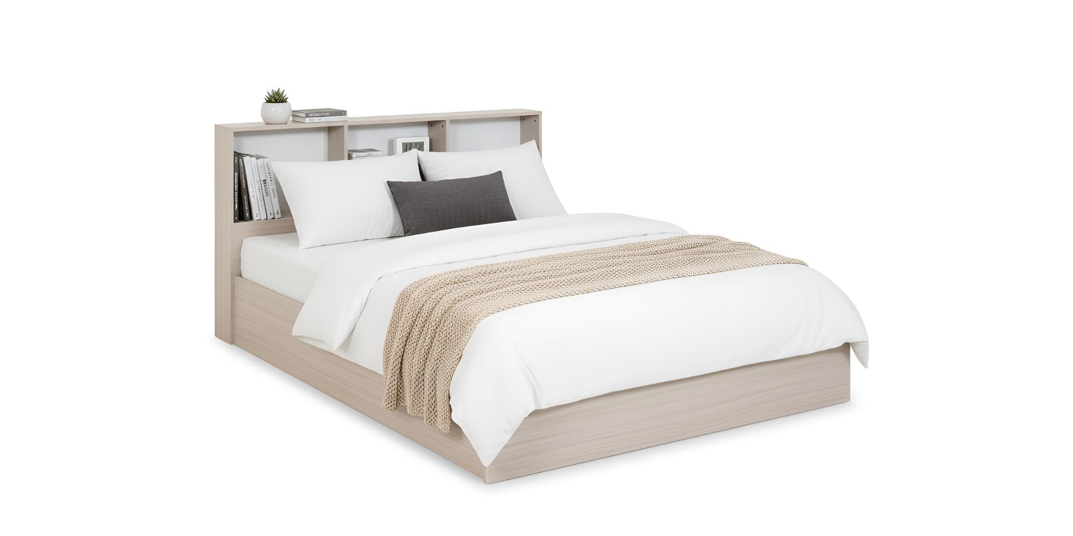 Curtis Bed 160x200 cm Maple Grey In MDF