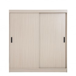 Curtis Wardrobe 2 Doors Sliding Maple Grey In MDF