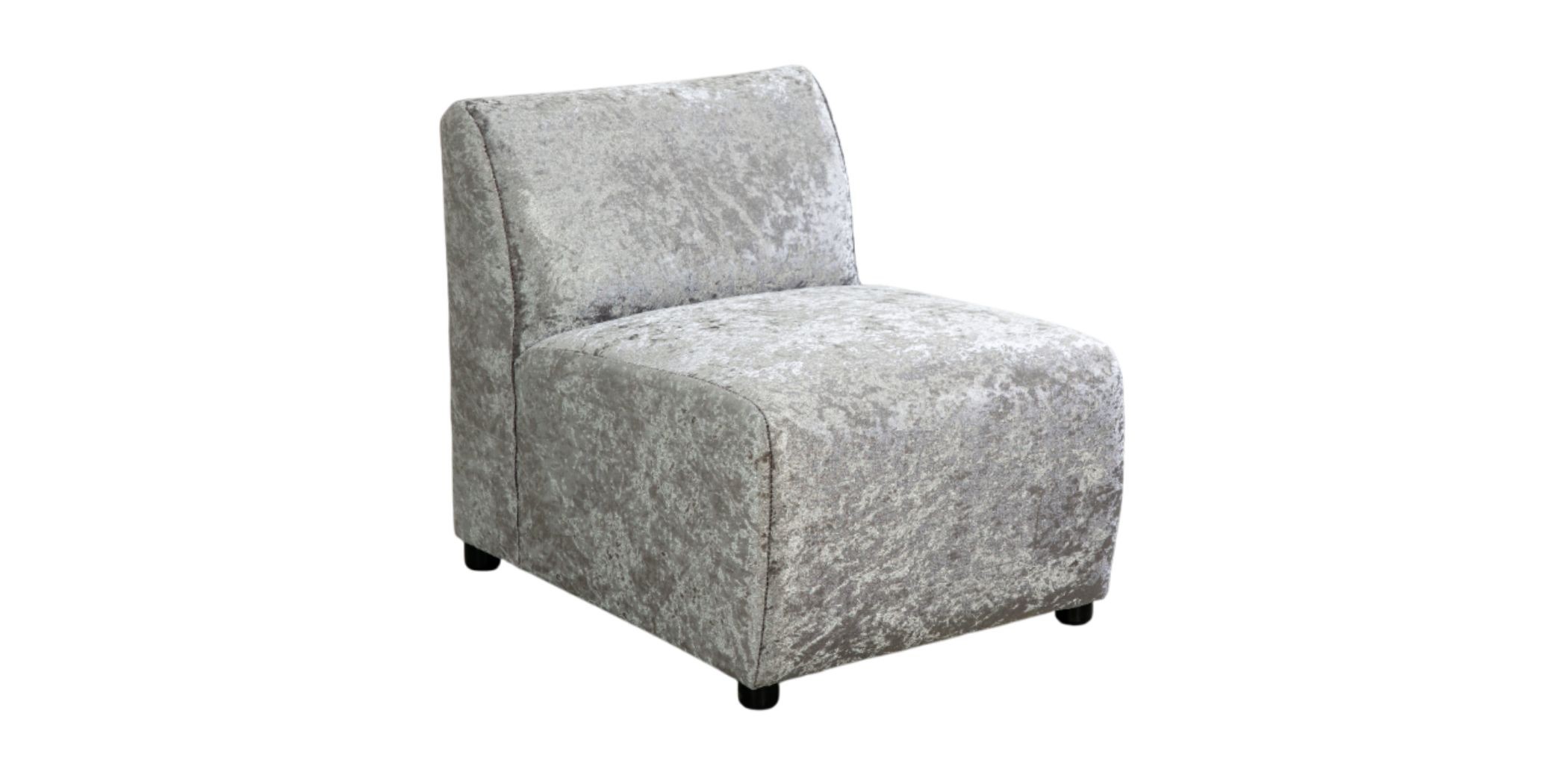 Brava 3+2+ Armless Chair Fabric Silver