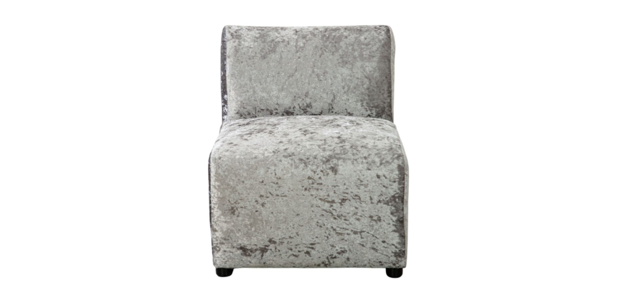 Brava Sofa 3+2+Armless Chair Silver Fabric
