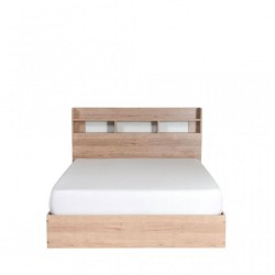 Sapphire Bed 150x190 cm With Shelves MDF Red Oak