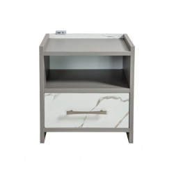 Venicia Night Table With USB Port In MDF/Plywood