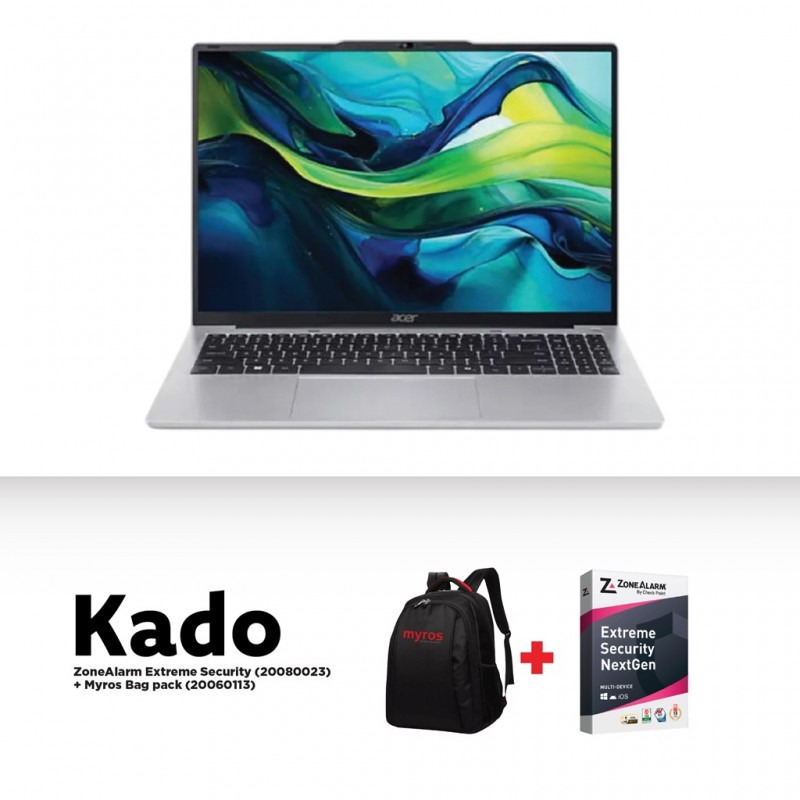 Acer Aspire Lite 16 AL16-52P-59PP & Free Myros Backpack & ZoneAlarm Security