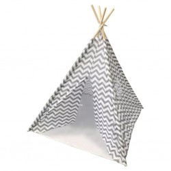 Masen Grey And White Wave Stripe 130Cm Tall Indian Tent K-2113