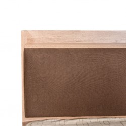 Diamond Bed 160x200 cm Upholstered MDF Red Oak