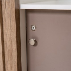 Garnelia Wardrobe 4 Doors Relic Oak & Smoky MDF/Particle Board