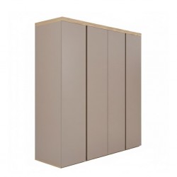 Garnelia Wardrobe 4 Doors Relic Oak & Smoky MDF/Particle Board