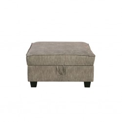 Hunter Corner W/Storage Ottoman Fabric Brown
