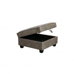 Hunter Corner W/Storage Ottoman Fabric Brown