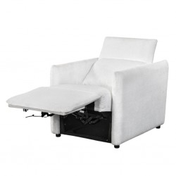 Laura Sofa 1 Seater in White Fab