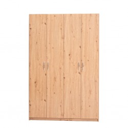Brazilia Wardrobe 4 Doors Light Oak Hydrofuge Particle Board