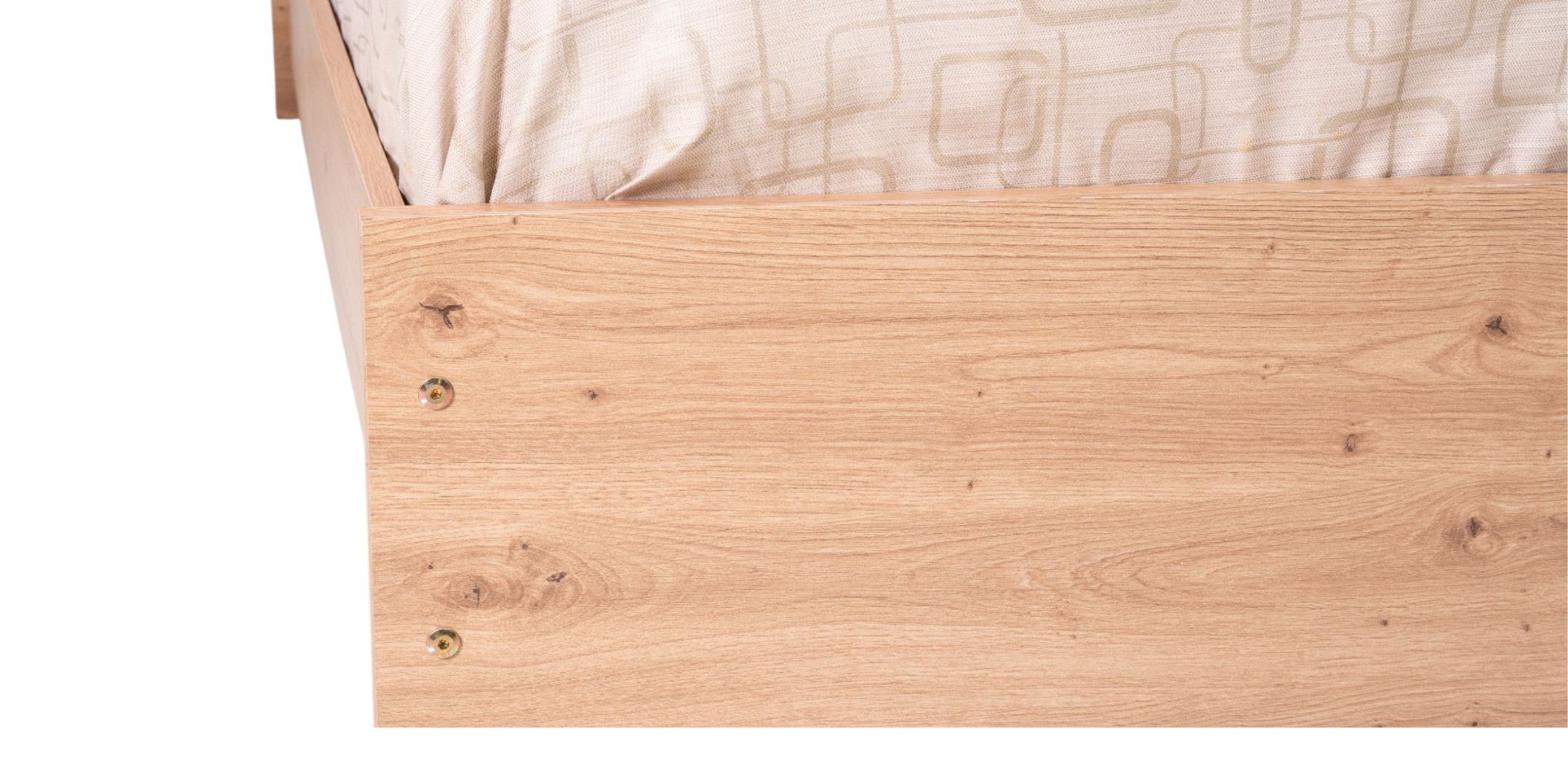 Brazilia Bed 150x190 cm Light Oak Hydrofuge Particle Board