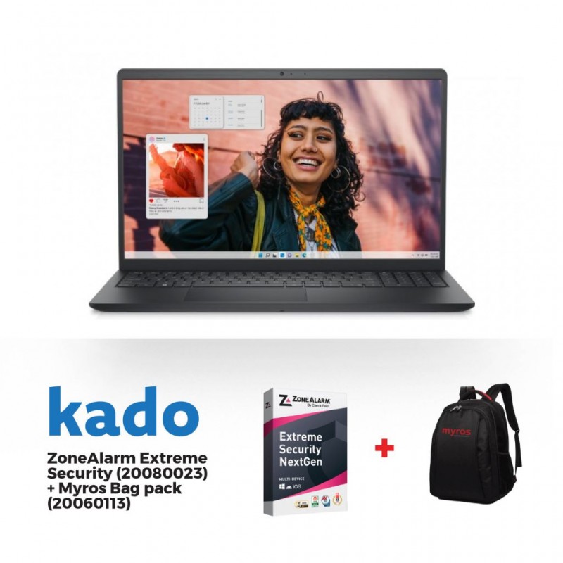 Dell Inspiron 3530 CORE i5 BLACK & Free ZoneAlarm Extreme Security + Myros Backpack / Carry Case