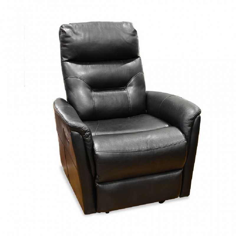 Glide One Seater Black Bonded Leather
