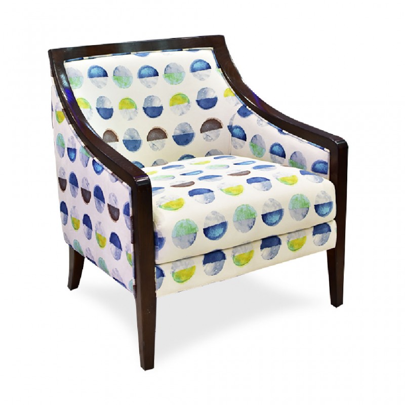 Daphne Accent Chair Mandala Azure Fabric