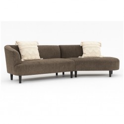 Andes RHF Chaise + LHF 2Str Fabric Brown