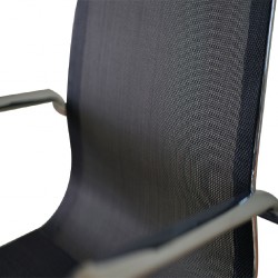 Linea Visitors Chair Chrome Mesh Fabric Model ALU 04