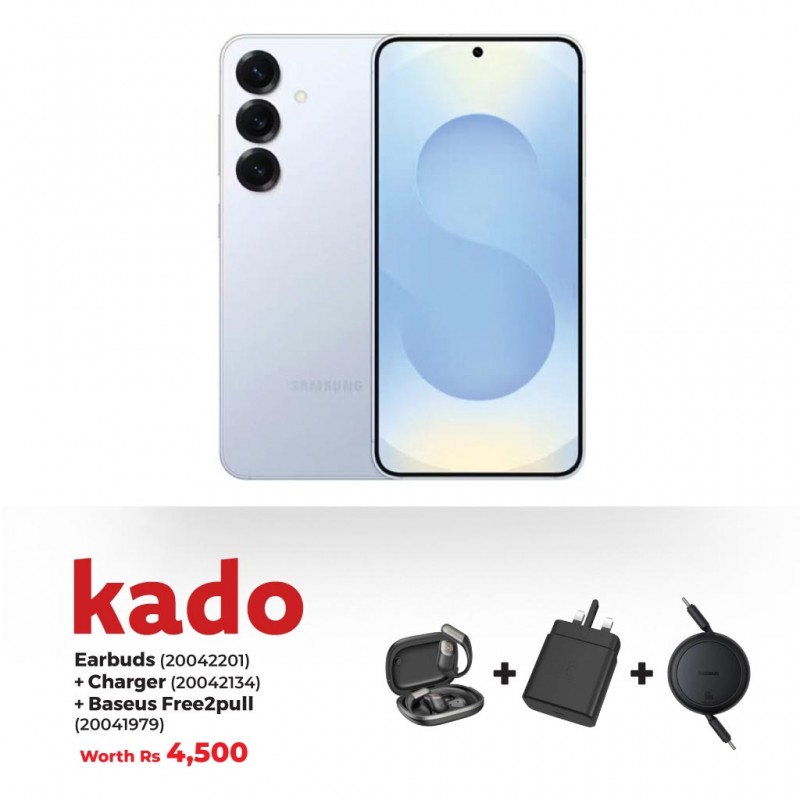 Samsung Galaxy S25 Blue & Free LAMBORGHINI EARBUDS + CHARGER + Baseus Free 2 Pull Mini Charging Cable