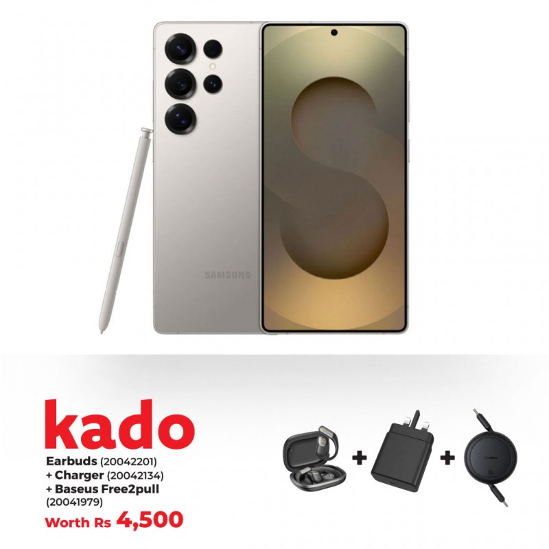 Samsung Galaxy S25 Ultra Gray 512GB & FREE B15 EARBUDS & CHARGER & Baseus Pull 60w 1m Charging Cable