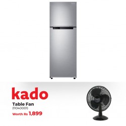Samsung RT25T3051S8 Refrigerator & Free Air Monster 15054PG 16'' (40cm) Black Table Fan
