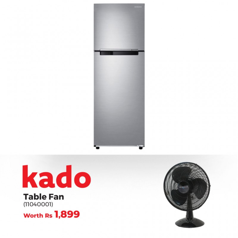 Samsung RT25T3051S8 Refrigerator & Free Air Monster 15054PG 16'' (40cm) Black Table Fan