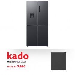 Samsung RF48A401EB4 Refrigerator & Free LeCavist LHMN44B Mini Bar Thermoelectric