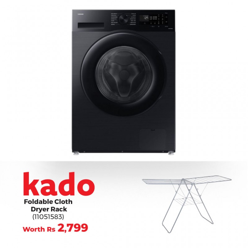 Samsung WW11CGC04DAB Washing Machine & Free Mammouth MCD-8023S Foldable Cloth Dryer Rack