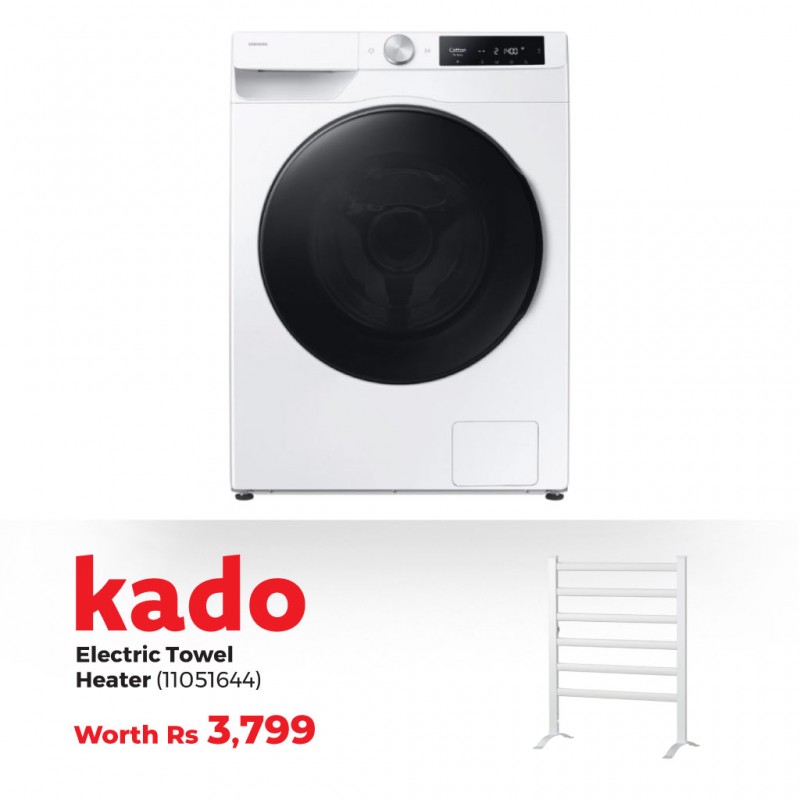 Samsung WD11DG6B85BE Washer-Dryer & Free Mammouth MCD-78B 895x690x355mm Electric Towel