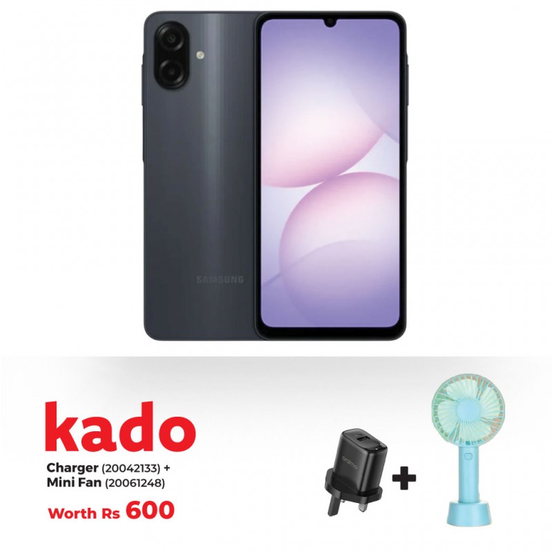 Samsung Galaxy A07 128GB Light Black & Free CHARGER AS-258 + MINI FAN HX-5A