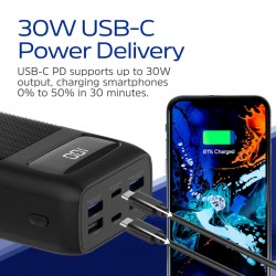 ENERGIZER UE30063PQ 30,000mAh POWERBANK BLACK