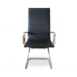 Aneta Visitors Chair Chrome Semi Leather Model ALU 04H