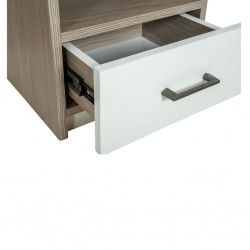 Latonia Night Table Gouache & White