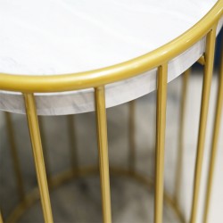 Enzo Side Table White MDF T.Top