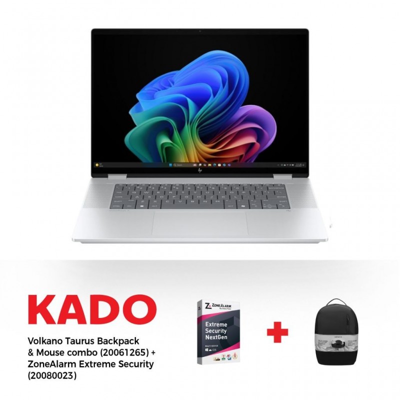 HP OmniBook X Flip NG AI PC x360 Ultra 5-226V & Free Volkano Taurus Backpack + ZoneAlarm Extreme Security