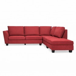 Bella Corner RHF Chaise+LHF 2Str+Otto Fab Burgundy