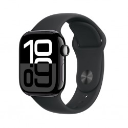 Apple Watch Series 10 GPS 42mm Jet Black Aluminium Case with Black Sport Band S/M
