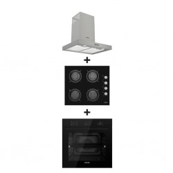 Ocean OHGGR64NPROLSV Built-in Hob + Ocean OOER611NCF1CEZ Built-in Oven + Ocean OTCHR65SCFCE Cooker Hood