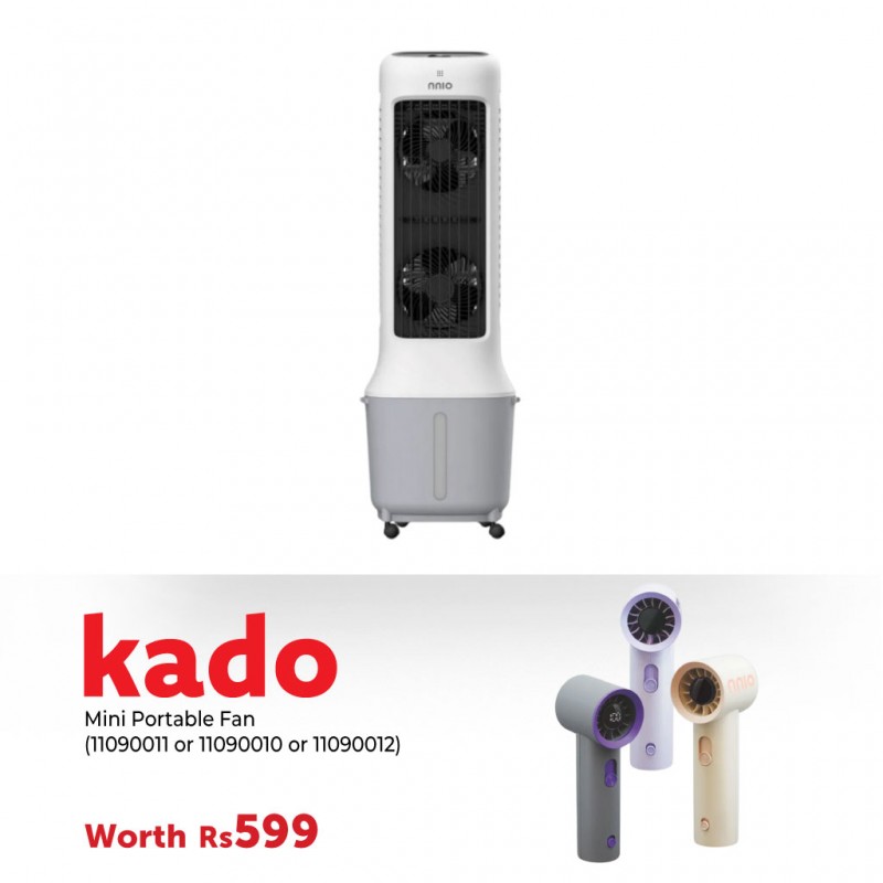 NNIO N1088DCACR 10L DC 2YW Air Cooler & Free NNIO U-MINI Portable High Speed USB Fan