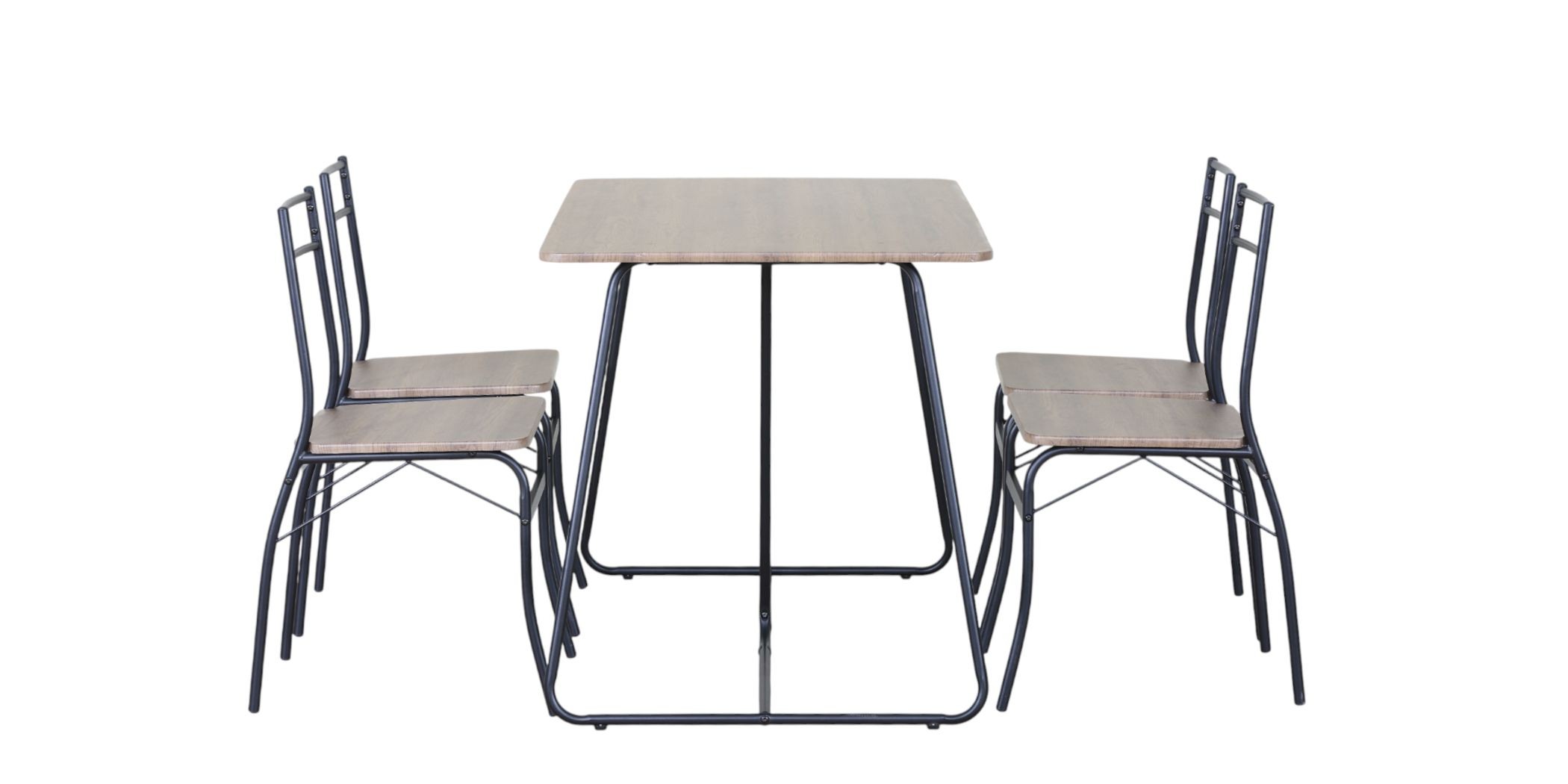 Ophrizio Table & 4 Chairs In Melamine White